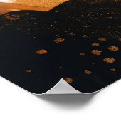 抽象芸術絵画の花背 ポスター (角)