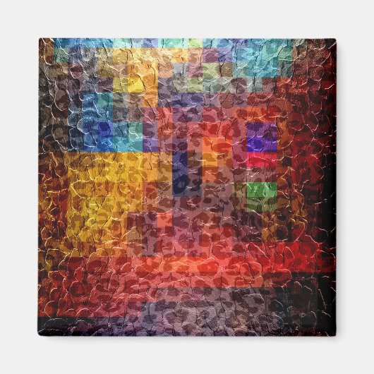 抽象芸術絵画の街灯 マグネット (正面)