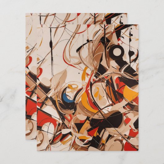 抽象芸術絵画の (正面/裏面)