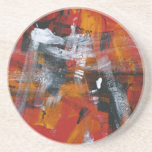 抽象芸術絵画の57が揺らぐ コースター (正面)