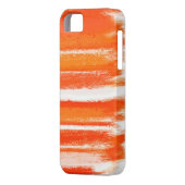 抽象芸術絵画の |オレンジホワイト抽象芸術アート46 Case-Mate iPhoneケース (裏面左)