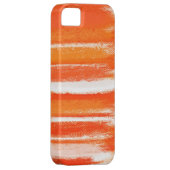 抽象芸術絵画の |オレンジホワイト抽象芸術アート46 Case-Mate iPhoneケース (裏面/右)