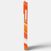 抽象芸術絵画の |オレンジホワイト抽象芸術アート Case-Mate iPhoneケース (裏面 / 左)