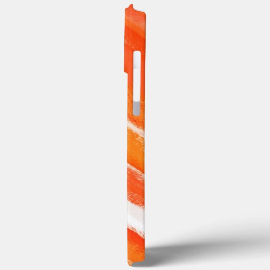 抽象芸術絵画の |オレンジホワイト抽象芸術アート Case-Mate iPhoneケース (裏面 / 左)