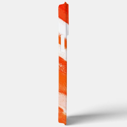 抽象芸術絵画の |オレンジホワイト抽象芸術アート Case-Mate iPhoneケース (裏面 / 右)