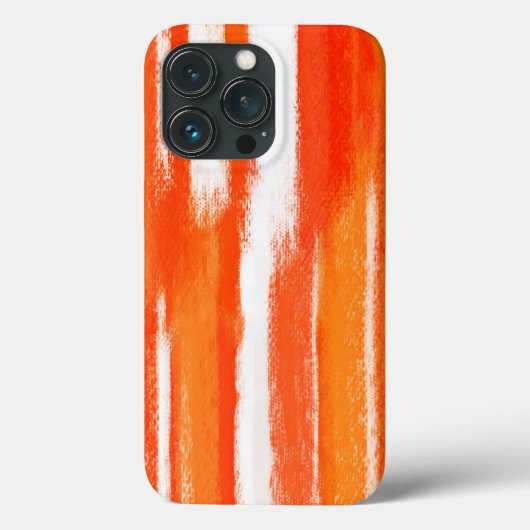 抽象芸術絵画の |オレンジ色のホワイト抽象芸術アートケース Case-Mate iPhoneケース (裏面)