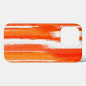 抽象芸術絵画の |オレンジ色のホワイト抽象芸術アートケース Case-Mate iPhoneケース (裏面 (横))