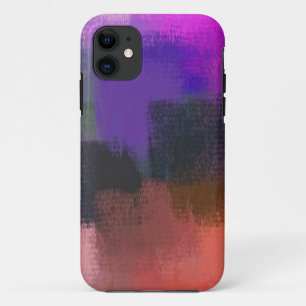 抽象芸術絵画の カラフルヴィンテージ2 iPhone 11 ケース