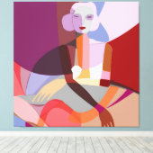 抽象芸術絵画の キャンバスプリント (インサイチュ (ウッドフロア))