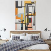 抽象芸術絵画の キャンバスプリント (インサイチュ (寝室))