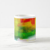 抽象芸術絵画の コーヒーマグカップ (中央)