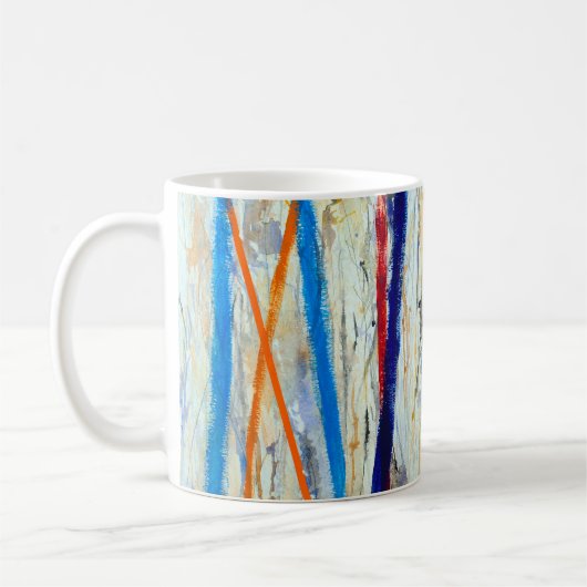 抽象芸術絵画の コーヒーマグカップ (左)