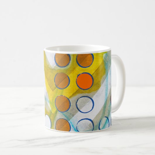抽象芸術絵画の コーヒーマグカップ (正面右)