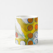 抽象芸術絵画の コーヒーマグカップ (中央)