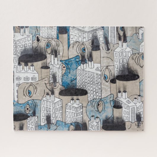 抽象芸術絵画の ジグソーパズル (横)