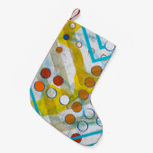 抽象芸術絵画の スモールクリスマスストッキング (正面 (吊り時))