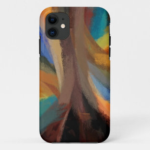 抽象芸術絵画の ダイナミックカラー4 iPhone 11 ケース
