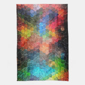 抽象芸術絵画の |ダイナミックカラー キッチンタオル (縦)