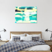 抽象芸術絵画の |ダイナミックカラー キャンバスプリント (インサイチュ (寝室))