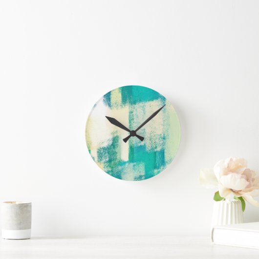 抽象芸術絵画の|ダイナミックカラー ラウンド壁時計 (ホーム)