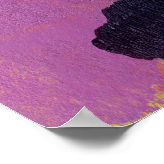 抽象芸術絵画の。トレンディーアートスタイル明るい色 ポスター (角)