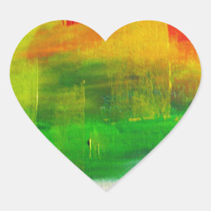 抽象芸術絵画の ハートシール