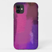 抽象芸術絵画の |パープルレトロ抽象芸術アート10 Case-Mate iPhoneケース (裏面)