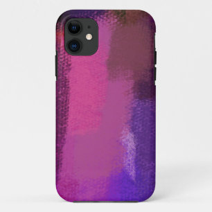 抽象芸術絵画の パープルレトロ抽象芸術アート10 iPhone 11 ケース