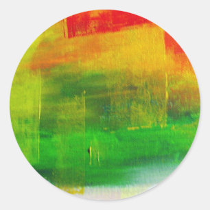 抽象芸術絵画の ラウンドシール