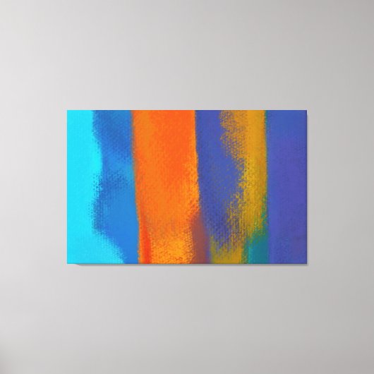 抽象芸術絵画の |レトロカラフル12 キャンバスプリント (正面)