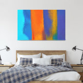 抽象芸術絵画の |レトロカラフル12 キャンバスプリント (インサイチュ (寝室))