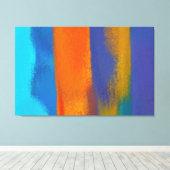 抽象芸術絵画の |レトロカラフル12 キャンバスプリント (インサイチュ (ウッドフロア))