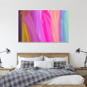 抽象芸術絵画の |レトロカラフル15 キャンバスプリント (インサイチュ (寝室))