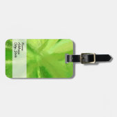 抽象芸術絵画の |レトログリーン5 ラゲッジタグ (正面横)