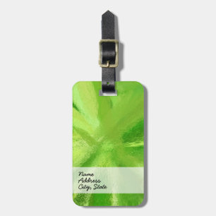 抽象芸術絵画の  レトログリーン5 ラゲッジタグ