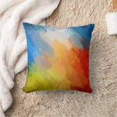 抽象芸術絵画の |レトロ抽象芸術アート クッション (ブランケット)