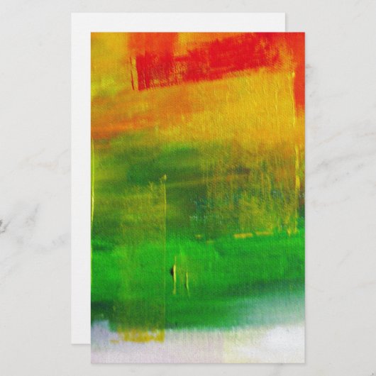 抽象芸術絵画の 便箋 (正面/裏面)