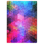 抽象芸術絵画の |動的カラフル クリップボード (裏面)