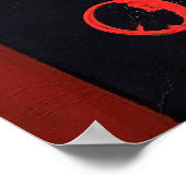 抽象芸術絵画の；印のついた円のグリッド ポスター (角)