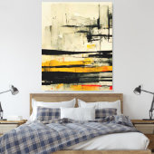 抽象芸術絵画の「哲学と抽象」。 キャンバスプリント (インサイチュ (寝室))