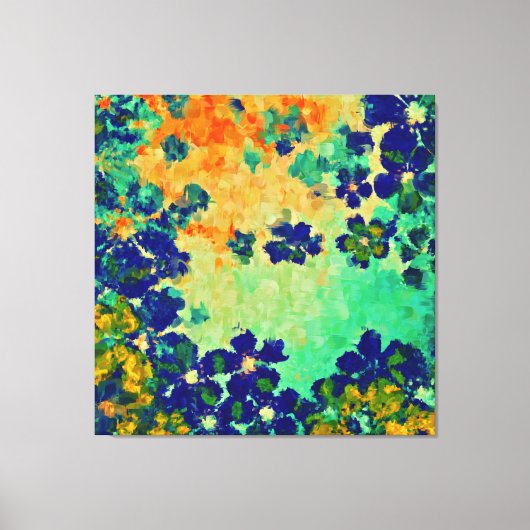 抽象芸術絵画の |春の花 キャンバスプリント (正面)