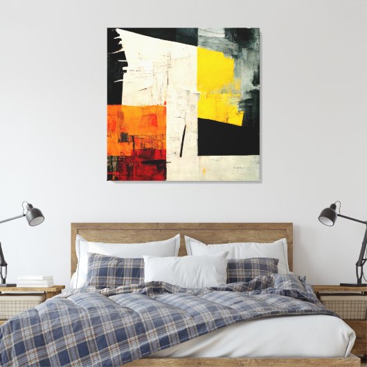 抽象芸術絵画の「熱帯振動」。 キャンバスプリント (インサイチュ (寝室))