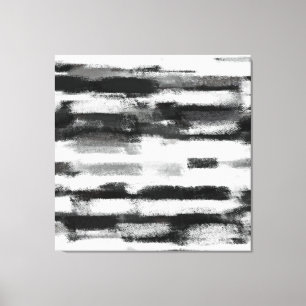 抽象芸術絵画の 白黒 キャンバスプリント