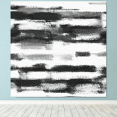 抽象芸術絵画の |白黒 キャンバスプリント (インサイチュ (ウッドフロア))