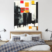 抽象芸術絵画の「The Battle Harbor」キャンバスプリン キャンバスプリント (インサイチュ (寝室))