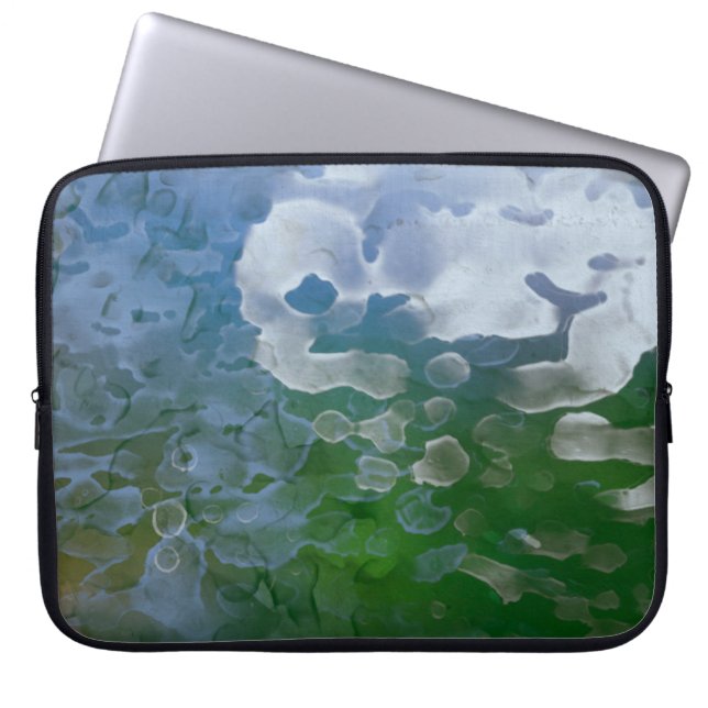 抽象芸術絵画はコンクリートだ。2dイラストレーション。ヴァ ラップトップスリーブ (正面)