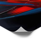 抽象芸術絵画は失った森の中で家に帰る ポスター (角)