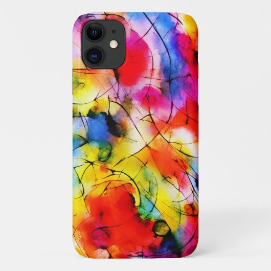 抽象芸術絵画は虹の色。 Case-Mate iPhoneケース (裏面)