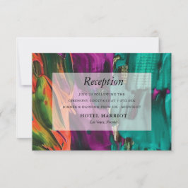 抽象芸術絵画アクリル披露宴カード 招待状