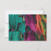 抽象芸術絵画アクリル披露宴カード 招待状 (裏面)